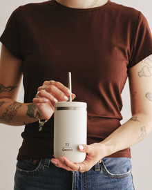 T2 X Qwetch Matcha To Go Flask Sand