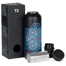 T2 Stainless Steel Flask Moroccan Tealeidoscope Black
