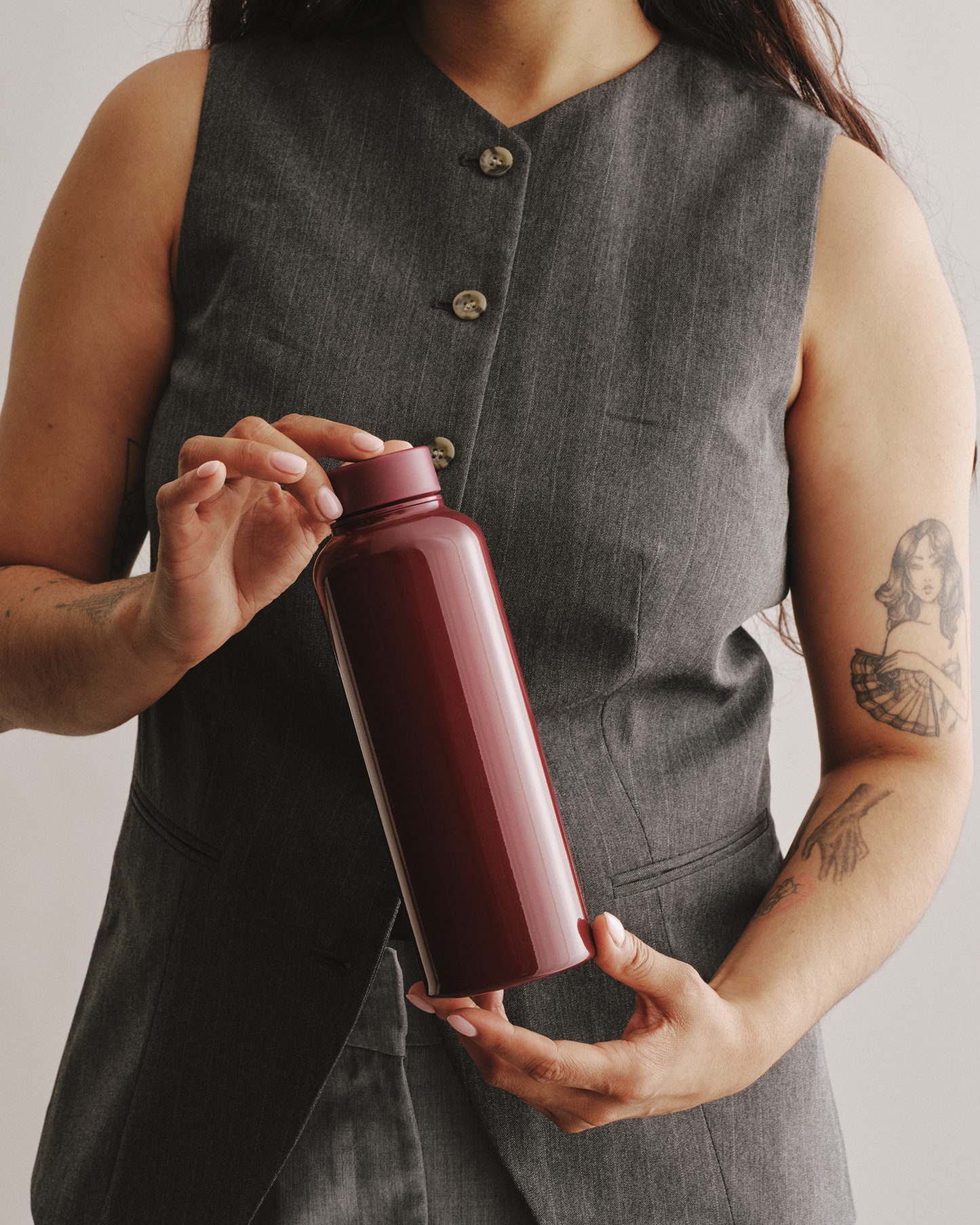 T2 Stainless Steel Flask Burgundy