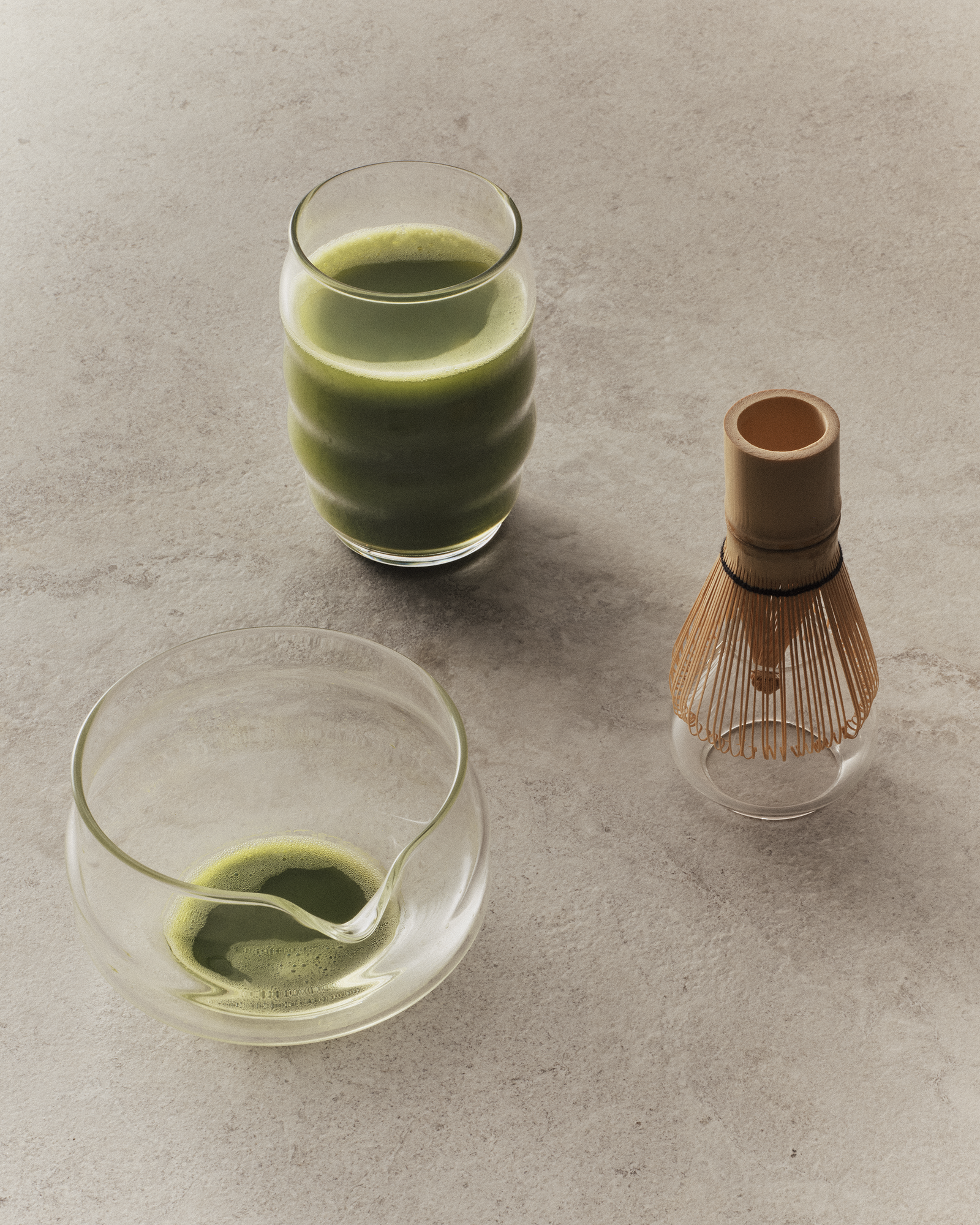 Contour Glass Matcha Bowl