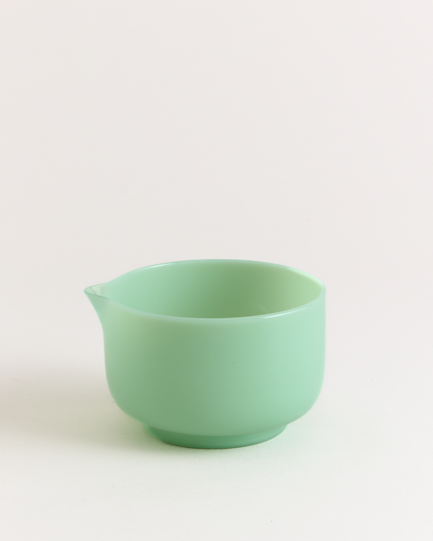 Milk Glass Matcha Bowl Jade