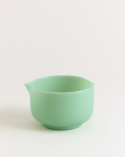 Milk Glass Matcha Bowl Jade