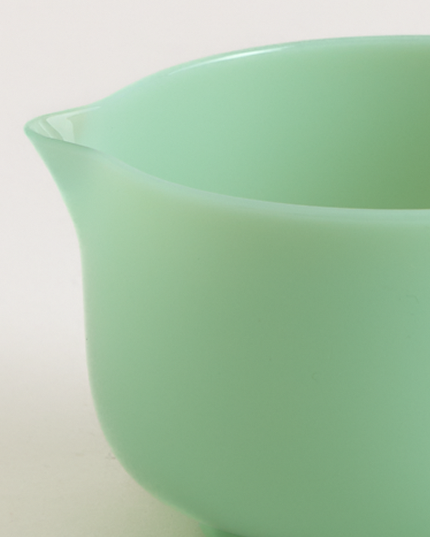 Milk Glass Matcha Bowl Jade