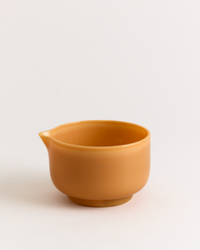 Milk Glass Matcha Bowl Mustard