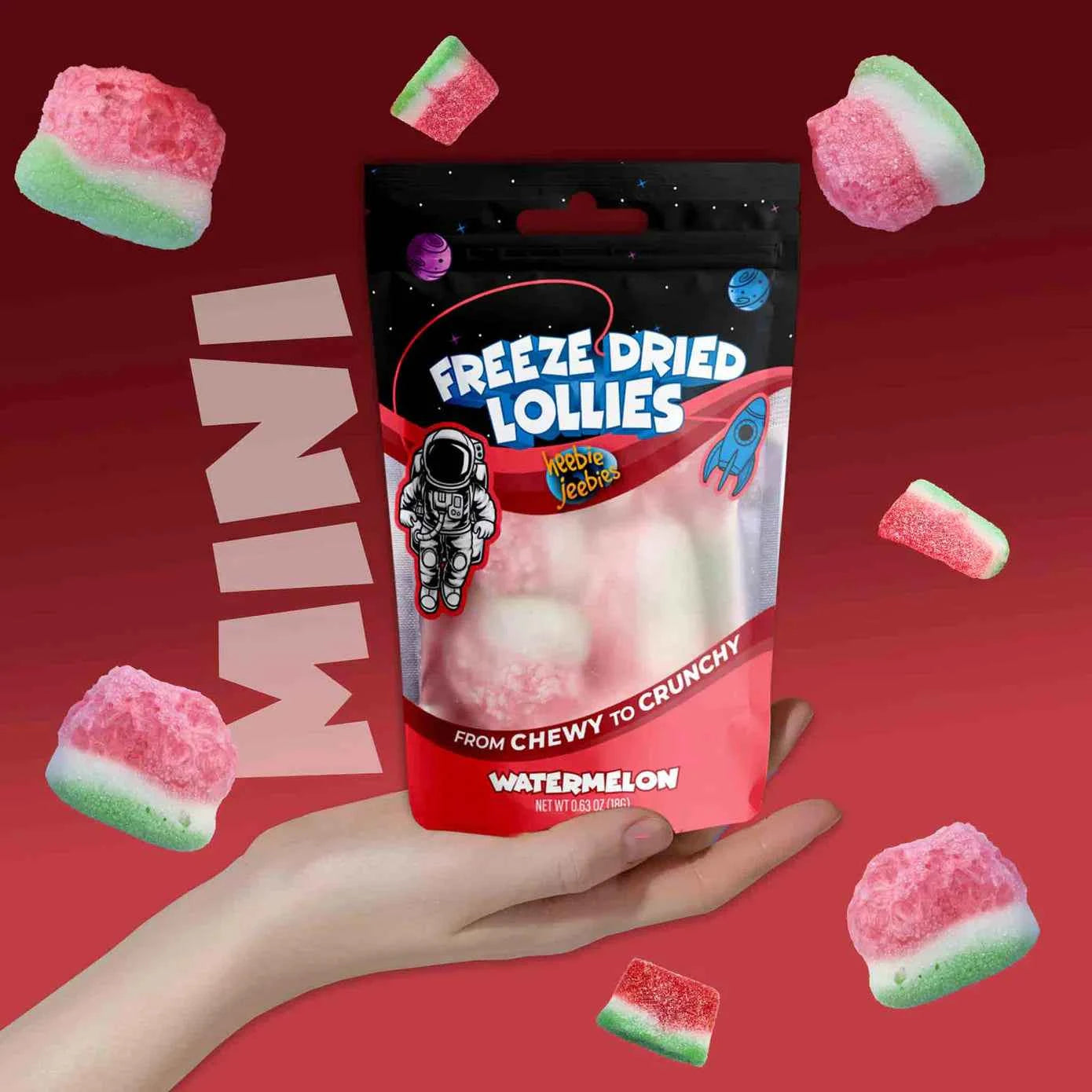 Heebie Jeebies Freeze Dried Candy Watermelon & Sour Worms Retired