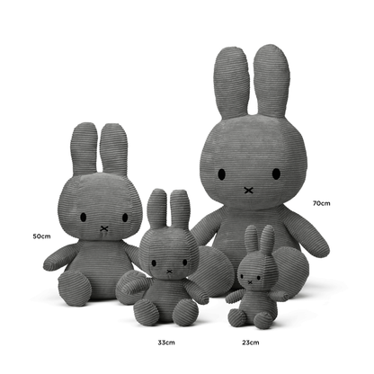 Miffy & Friends Miffy (ECO) Corduroy Grey 33cm