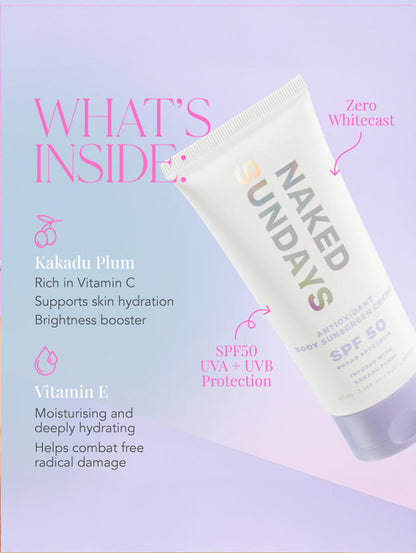 SPF50 Antioxidant Body Sunscreen Crème