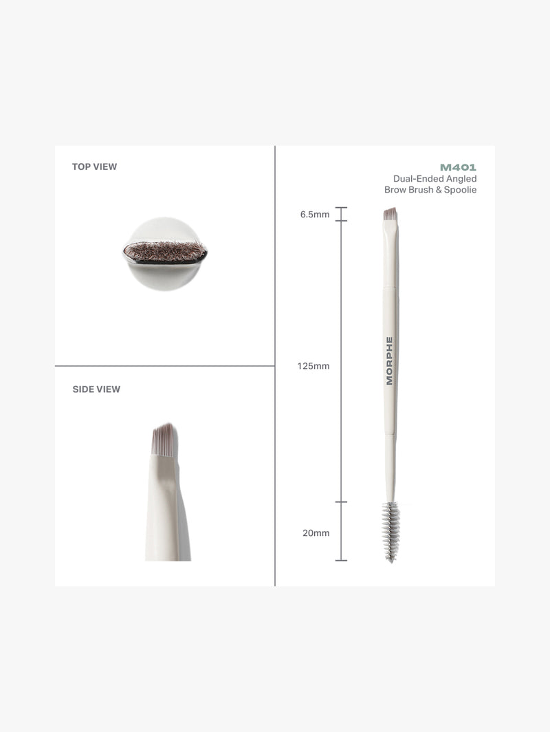 M401 Dual-Ended Angled Brow Brush & Spoolie