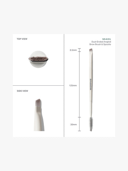 M401 Dual-Ended Angled Brow Brush & Spoolie
