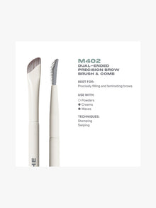 M402 Dual-Ended Precision Brow Brush & Comb