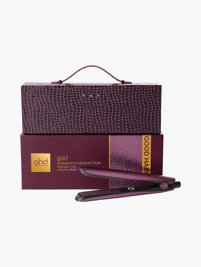 Gold Hair Straightener In Cherry Chic