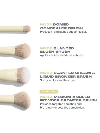 Buttery Blends 4-Piece Face Brush Set