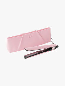 Gold Hair Straightener In Dusted Pink
