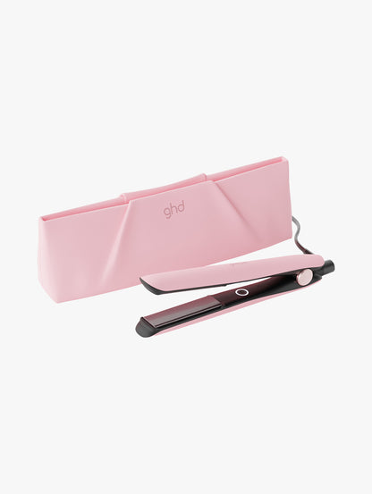 Gold Hair Straightener In Dusted Pink