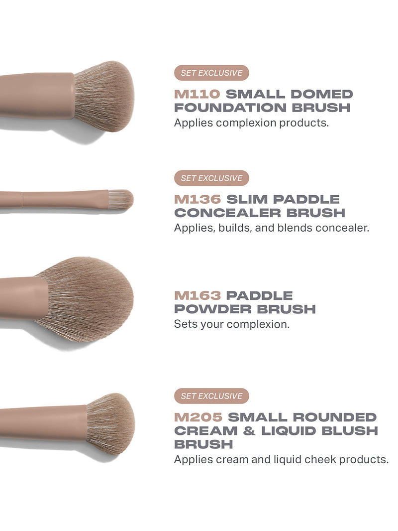 Iced Mocha 4-Piece Face Brush Set