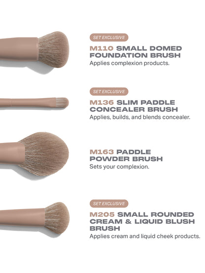 Iced Mocha 4-Piece Face Brush Set