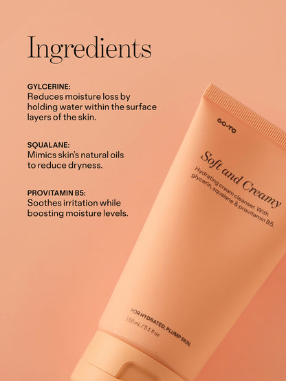 Soft And Creamy Hydrating Cream Cleanser