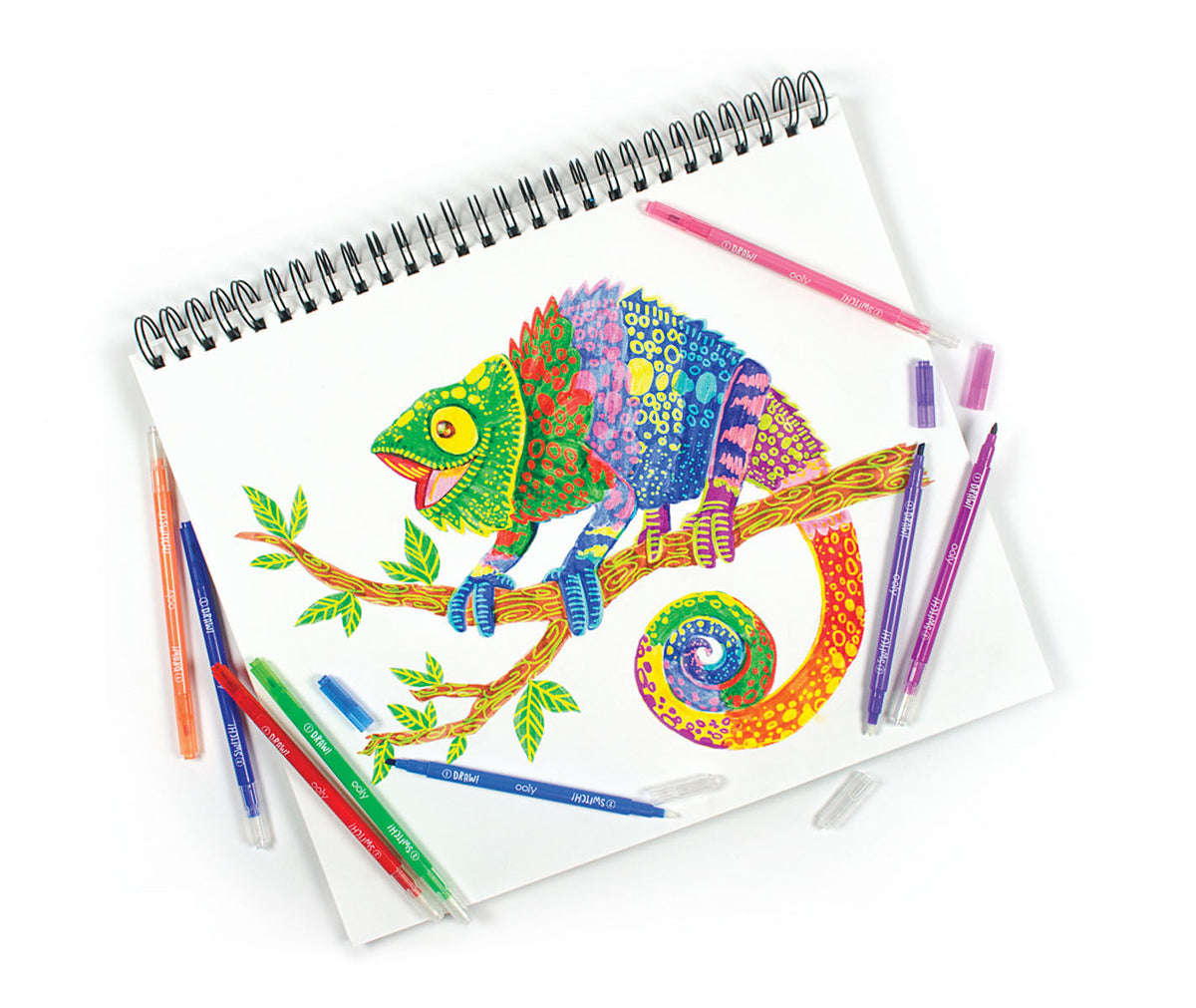 Ooly 12 Switcheroo Colour Changing Markers Double Ended Stationary Art and craft for kids 3yrs+