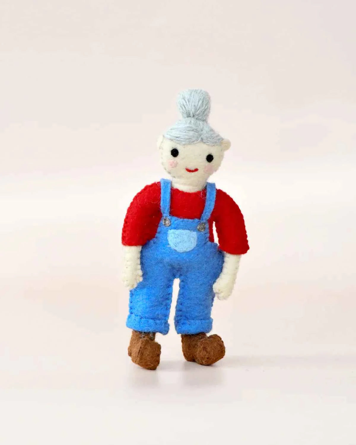 Tara Treasures Felt Female Farmer Old Macdonald Farmer Toy Little Woolly Vision Pretend & Imaginative Play Toy Felt Figure 3yrs+