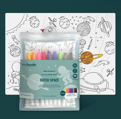 Hey Doodle Outer Space Art and craft for kids Travel Toy Space Toys Space Theme Best Seller Most Loved in Store 3yrs+
