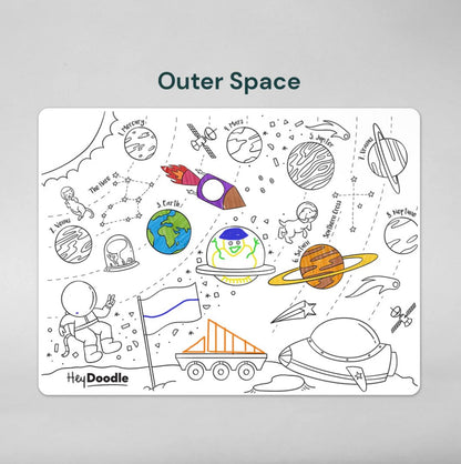 Hey Doodle Outer Space Art and craft for kids Travel Toy Space Toys Space Theme Best Seller Most Loved in Store 3yrs+