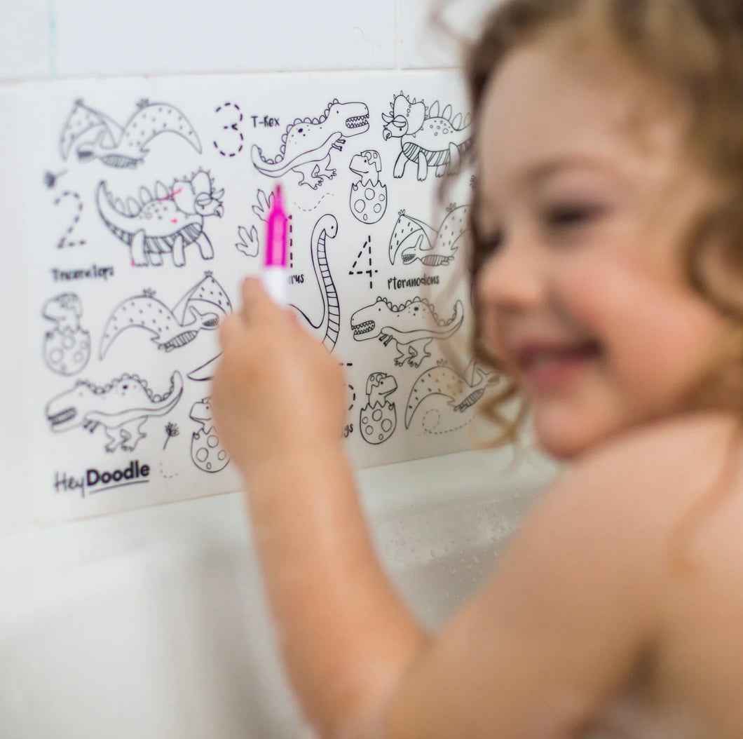 Hey Doodle 123 MiniMats DinoRoar Art and craft for kids Travel Toys Dinosaur Best Seller Gifting Idea for Dinosaur and Dragon Theme 3yrs+