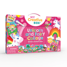 My Creative Box LARGE Unicorn and Fairy Collage Sensory Activity Craft Box Art and Craft for Kids Unicorn Toys Fairy Unicorn and Castle Theme 3yrs+