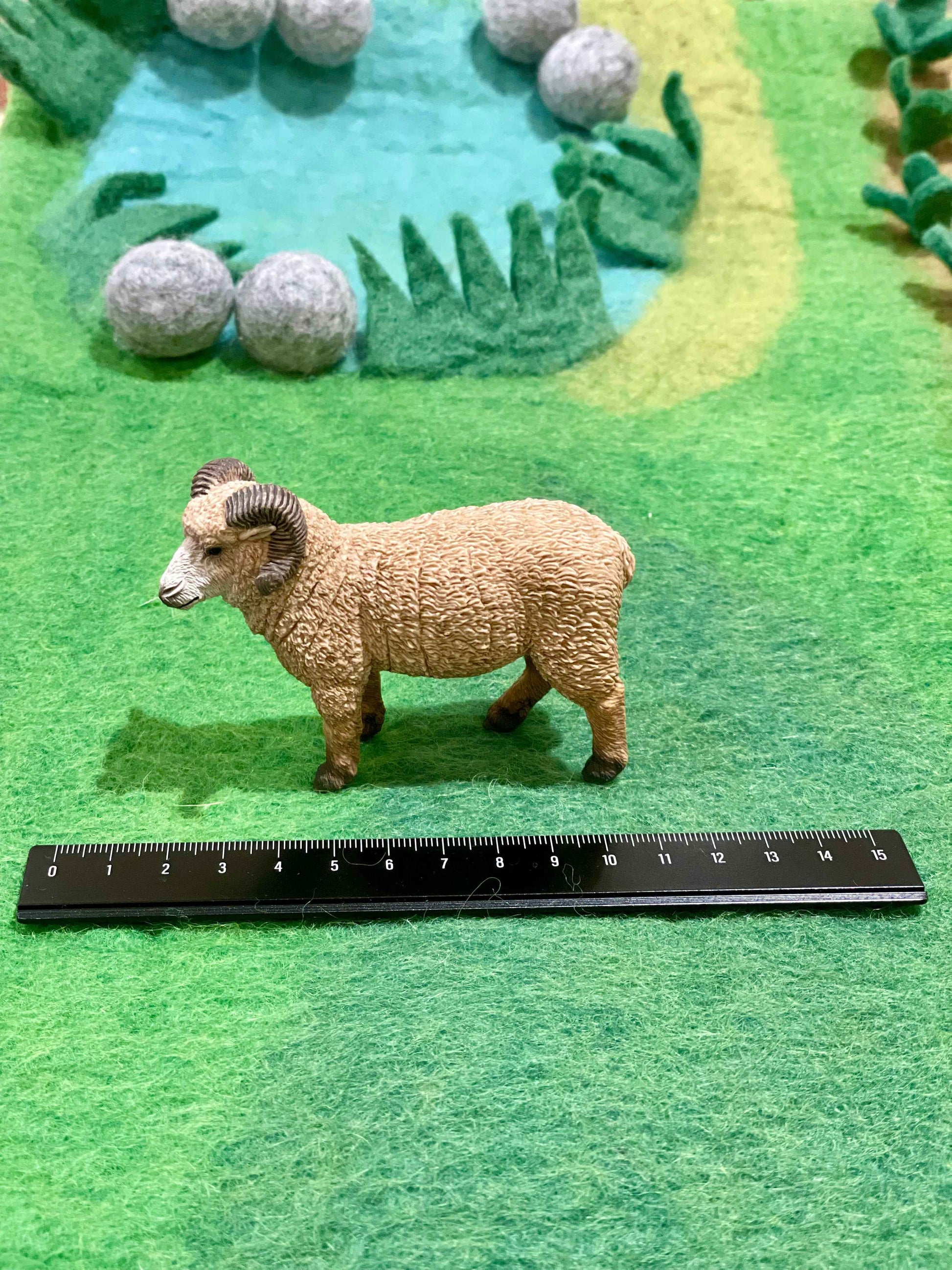 Ram Sheep Figurine by Safari Ltd Farm Collection Animal Figurines 3yrs+