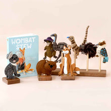 Tara Treasures Felt Wombat Stew Finger Puppet Set of 8 Pretend & Imaginative Play Toys 3yrs+