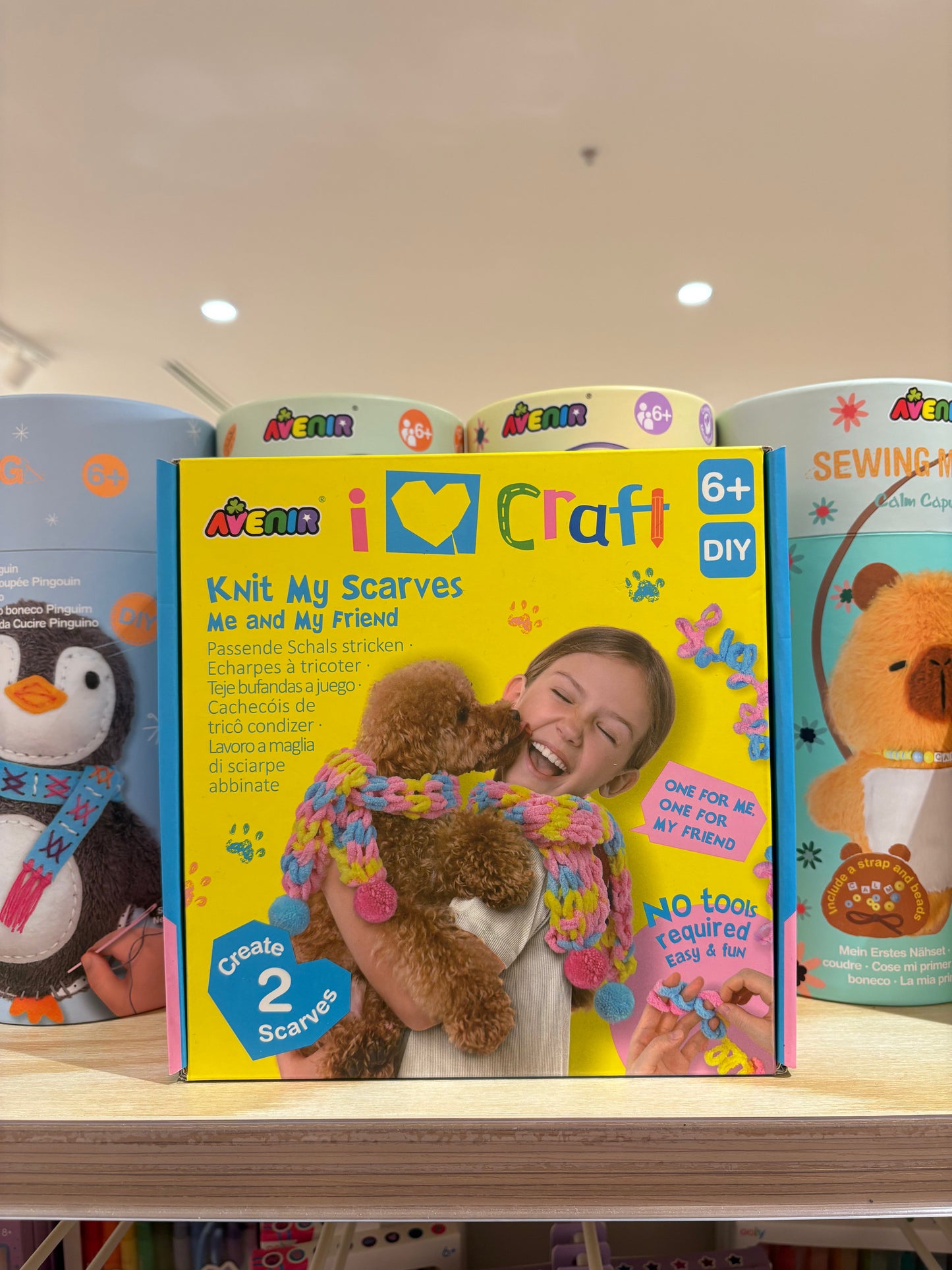 Avenir Knit My Scarves Me and My Friend DIY Kit Art and Craft for Kids 6yrs+
