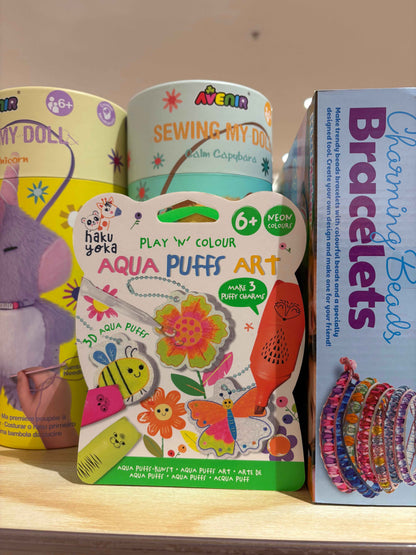 Haku Yoka Play 'N' Colour Garden Aqua Puffs Neon Colours Art and Craft for Kids 6yrs+