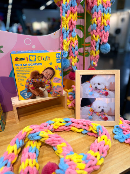 Avenir Knit My Scarves Me and My Friend DIY Kit Art and Craft for Kids 6yrs+