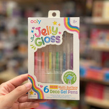 Ooly Jelly Gloss Neon Multi-Surface Gel Pens 6 Colours Stationary Art and Craft for Kids 8yrs+