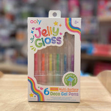 Ooly Jelly Gloss Neon Multi-Surface Gel Pens 6 Colours Stationary Art and Craft for Kids 8yrs+