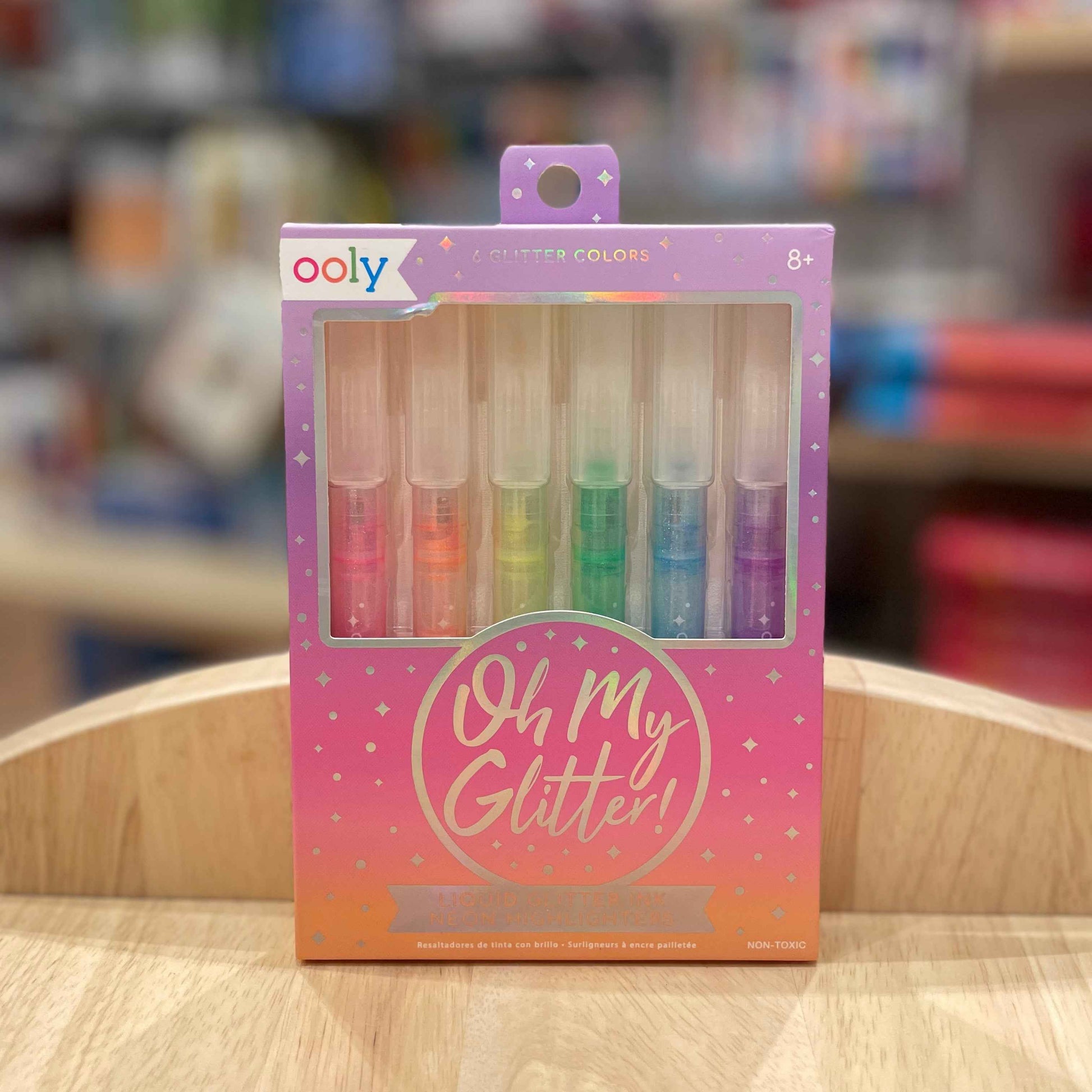 Ooly 6 Oh My Glitter Neon Highlighters Stationary Art and craft for kids 6yrs+