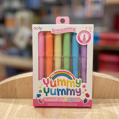 Ooly Yummy Yummy 6 Pastel Highlighters Fruit Scented Flexible Tip Stationary Art and craft for kids 3yrs+