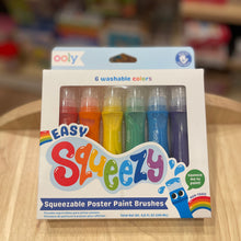 Ooly Set of 6 Easy Squeezy Squeezable Poster Paint Brushes Stationary Art and Crafts for Toddlers 3yrs+
