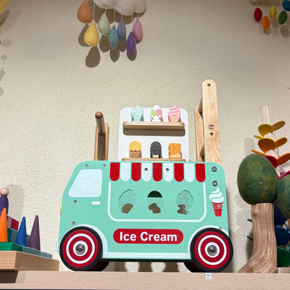 Kids Ride on Toys I'm Toy Walk and Ride Ice Cream Truck Baby Walker Developmental Toys Baby Toys 12m+
