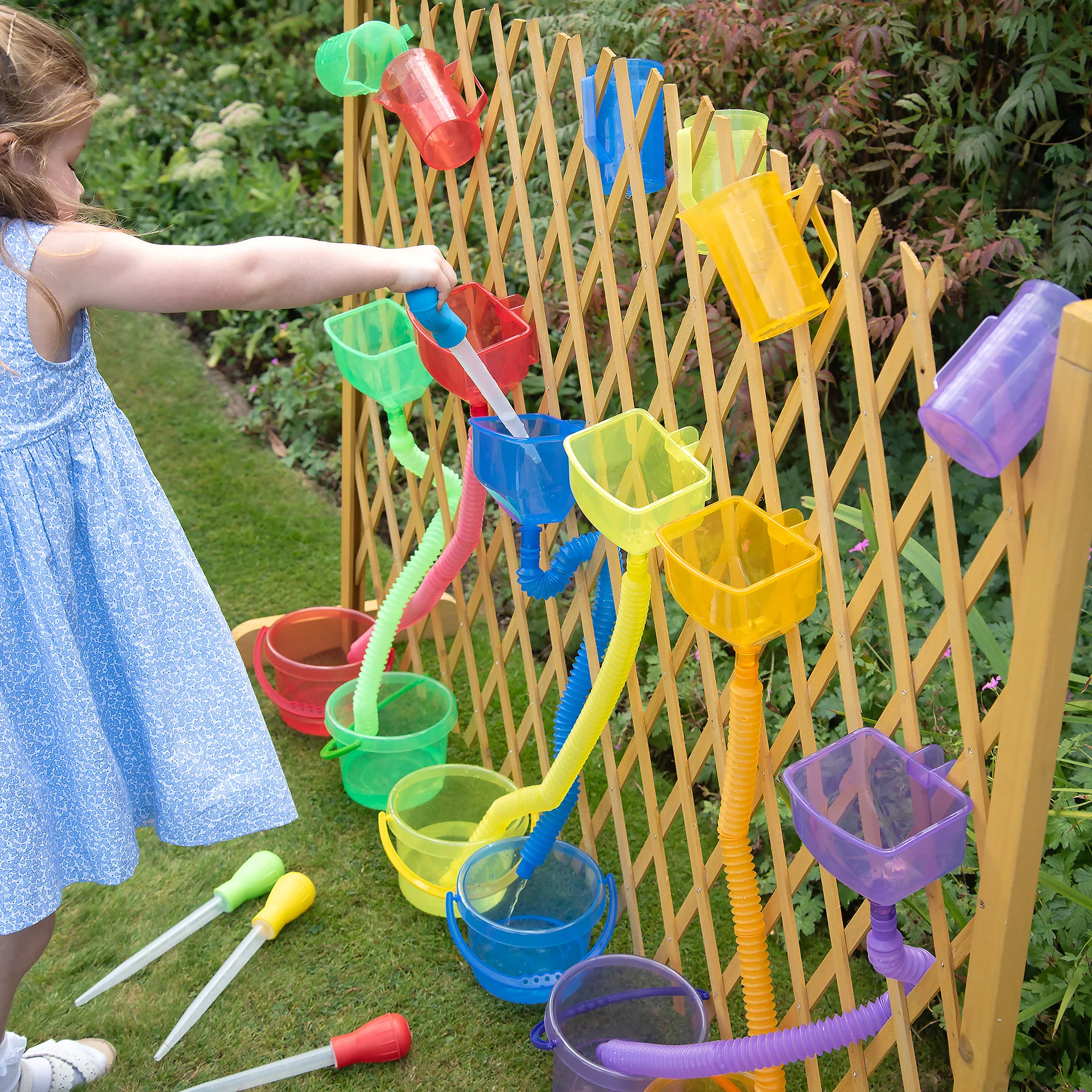 Translucent Water Play Set 24pcs Rainbow colour by Tickit Sensory Outdoor Play Tools STEM Water Play School Range 3yrs+