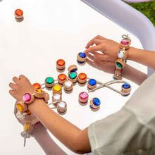 Tickit Wooden Lacing Jewels with 36 Colored Jewels and 3 Lacess 39pcs Early Numeracy Fine Motor Skills Developmental Toys 3yrs+