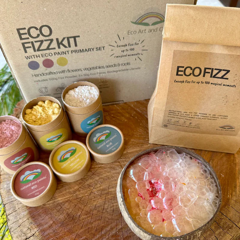Eco Fizz and Paint Set by Eco Art and Craft Australia Art and craft for Kids Early Science STEM Toys Gift Ideas for 3yrs+