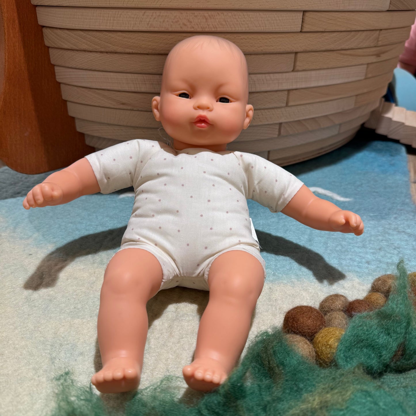 Miniland Soft Body Doll Asian Baby Toys 32cm Baby Gifts Idea 10m+