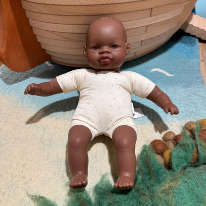 Miniland Soft Body Doll African Baby Toys 32cm Baby Gifts Idea 10m+