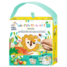 Haku Yoka Art to Go Gel Painting Art Animals Travel Toys Art and Craft for Kids 3yrs+
