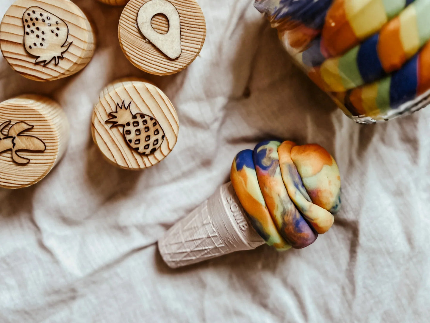 Choc Bomb Ice Cream Cone by Beadiebug Playdough Sand Toys Art and Craft for Kids 3yrs+