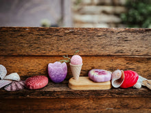 Wooden Ice Cream Cone Stand 2 Hole by Beadiebug Playdough Sand Toys Art and Craft for Kids ra