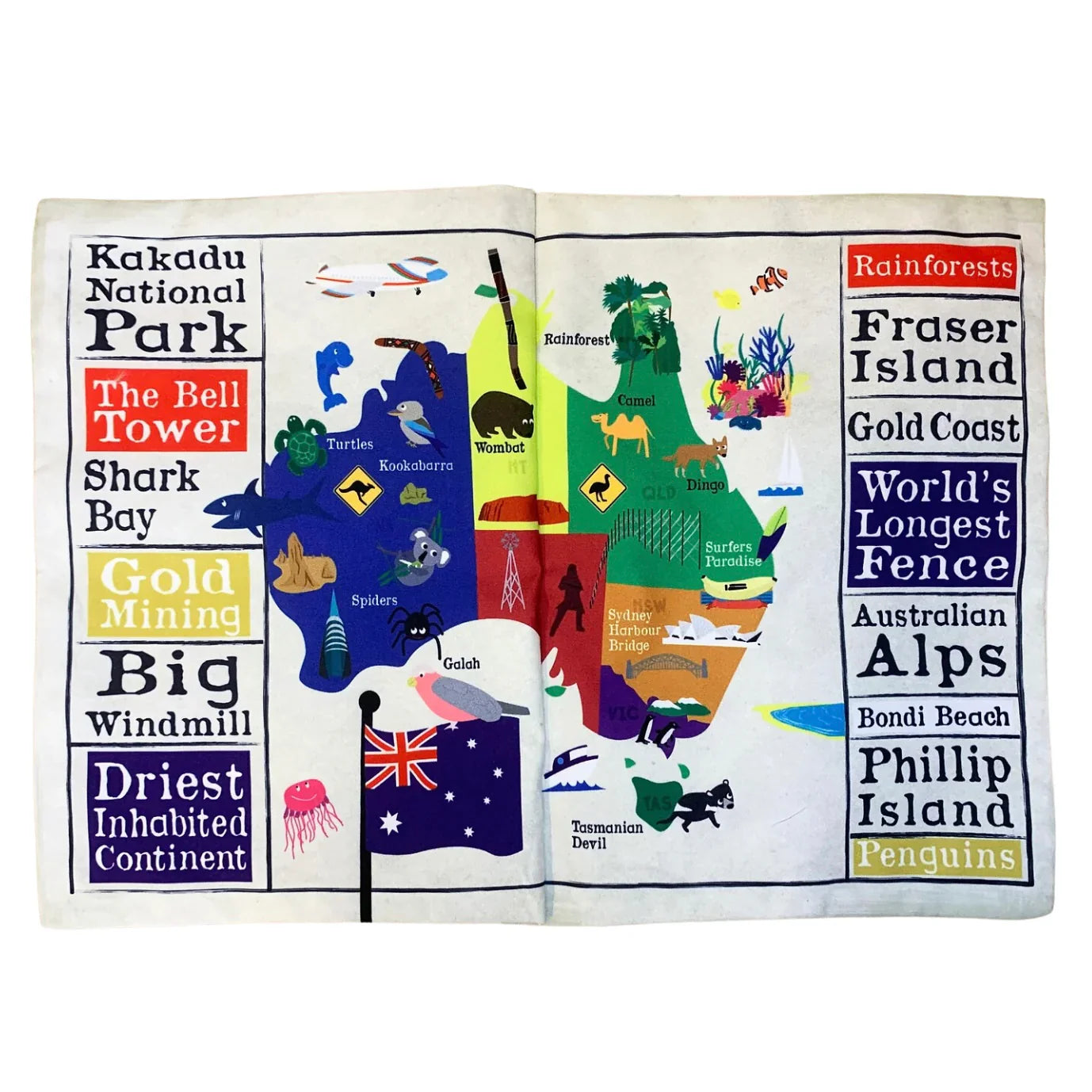 Nursery Times Crinkly Newspaper All About Australia By Jo & Nic’s Crinkly Cloth Book Australian Theme 3m+