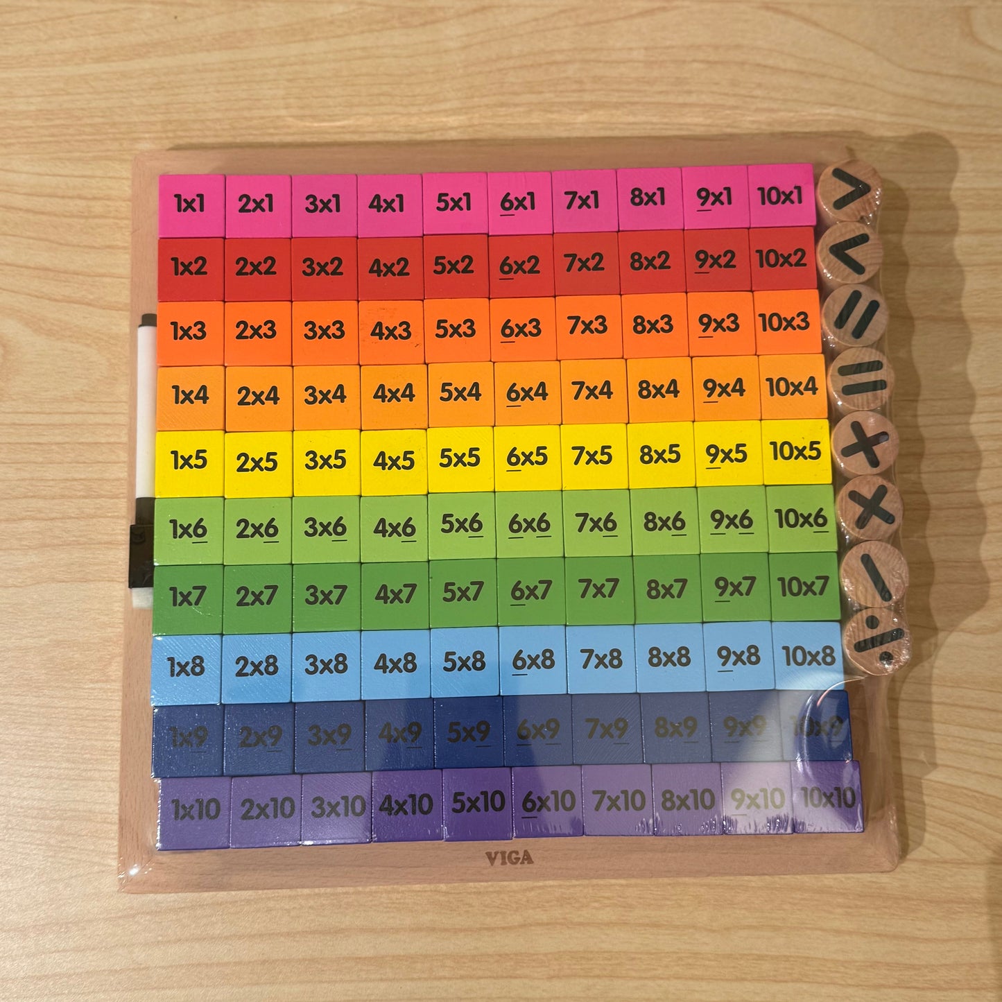 Viga Alphabet and Math Operation Board Early Maths Early Literacy Developmental Toys School Range 3yrs+