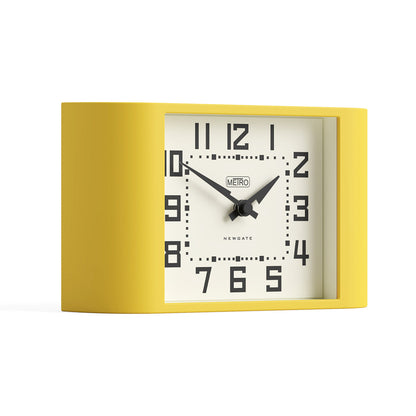 Newgate Mini Metro Mantel Clock-Yellow
