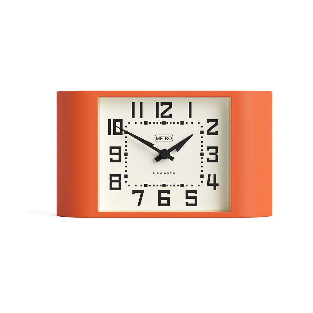 Newgate Mini Metro Mantel Clock-Pumpkin Orange